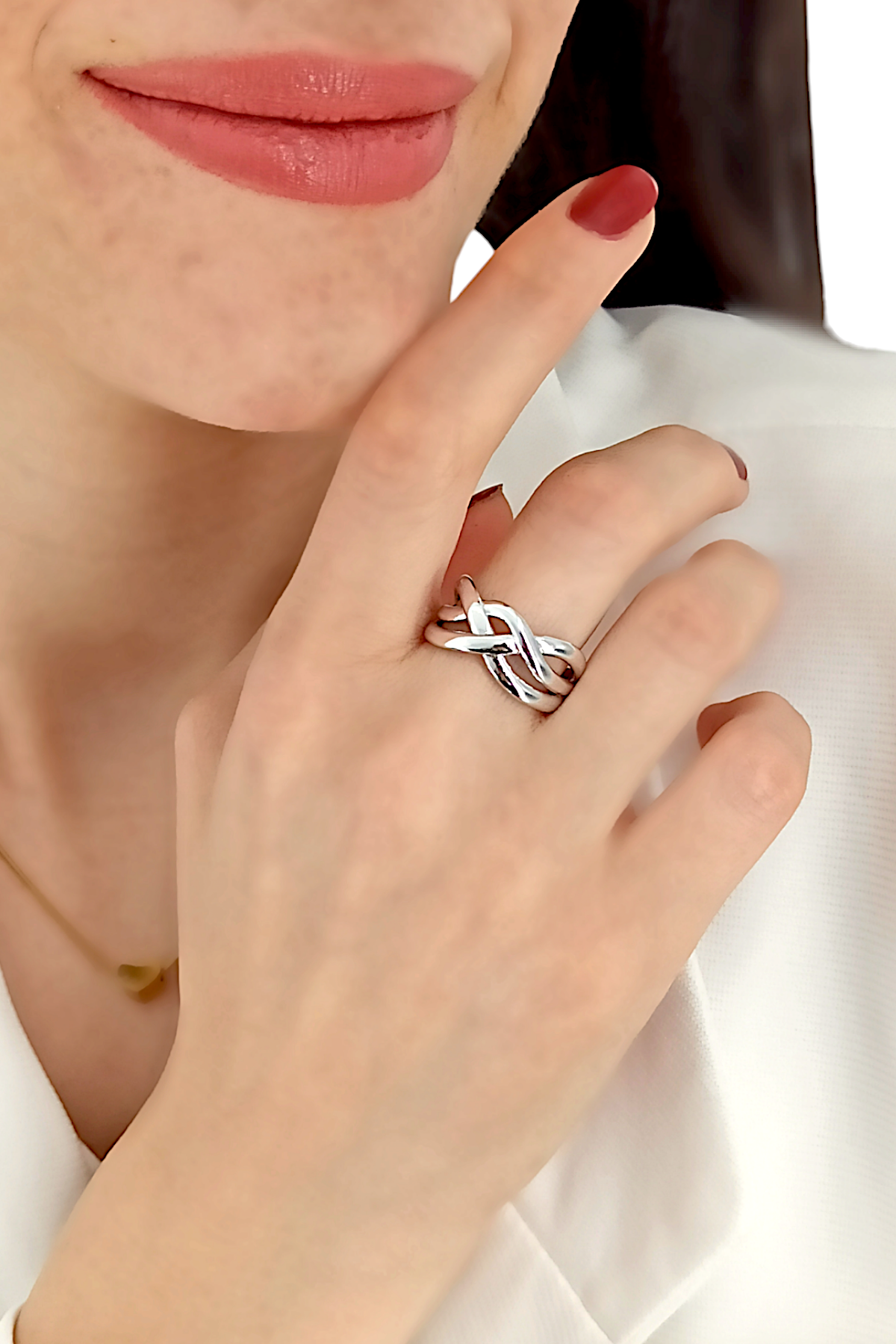 Premium Ayarlanabilir İç İçe Geçmeli Yüzük 