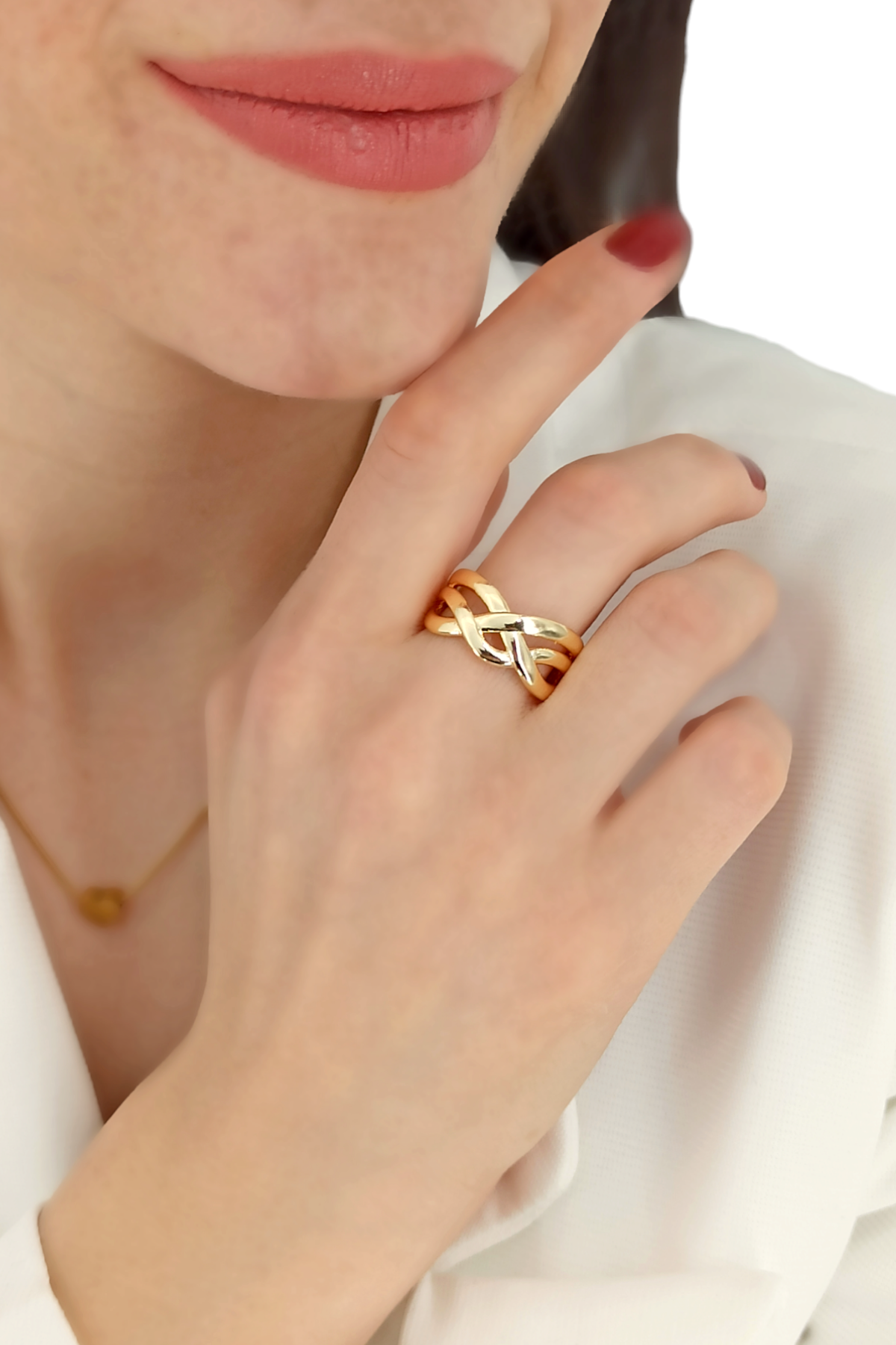 Premium Ayarlanabilir İç İçe Geçmeli Yüzük 