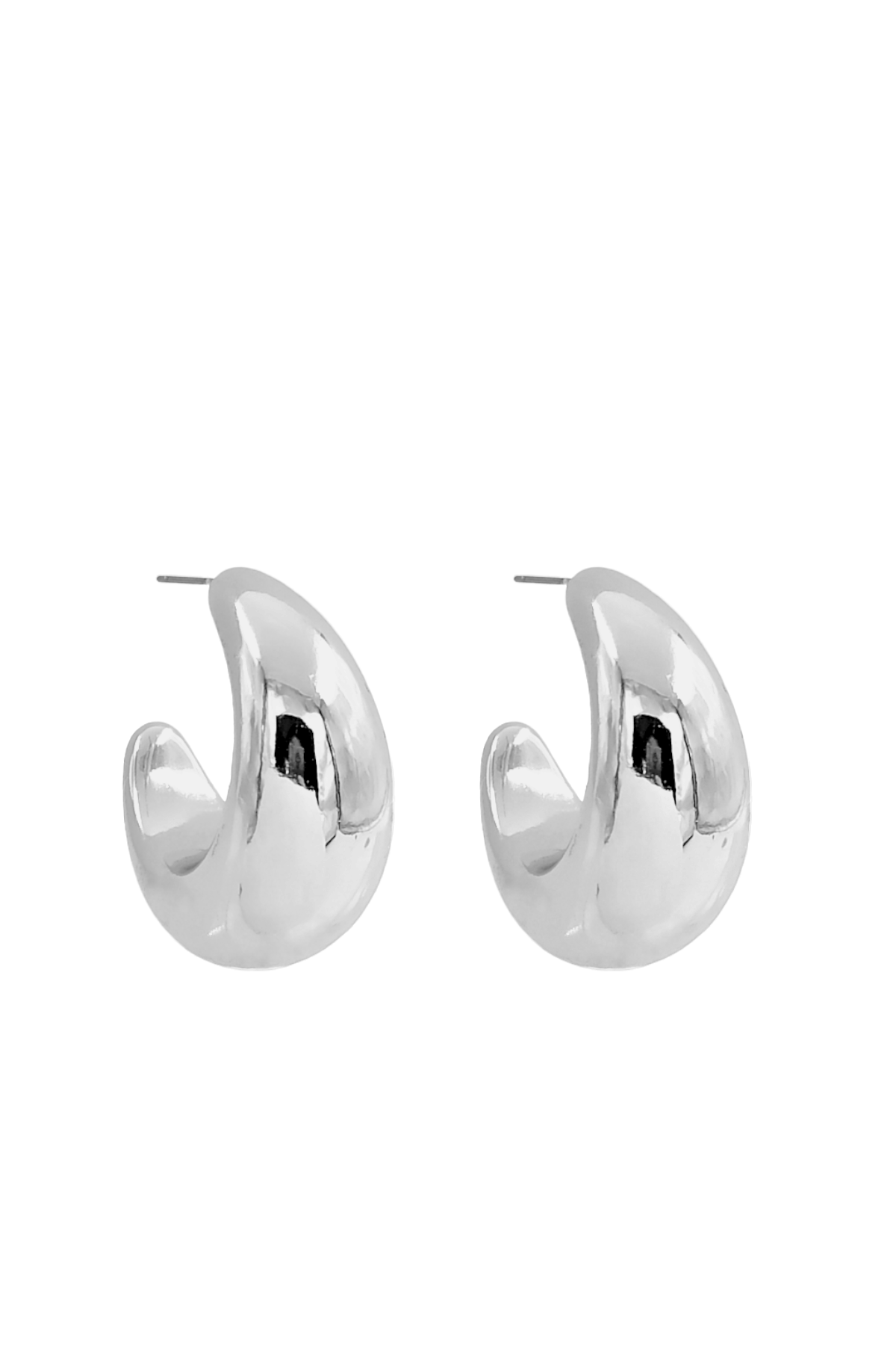 Premium Bombeli Oval Halka Küpe