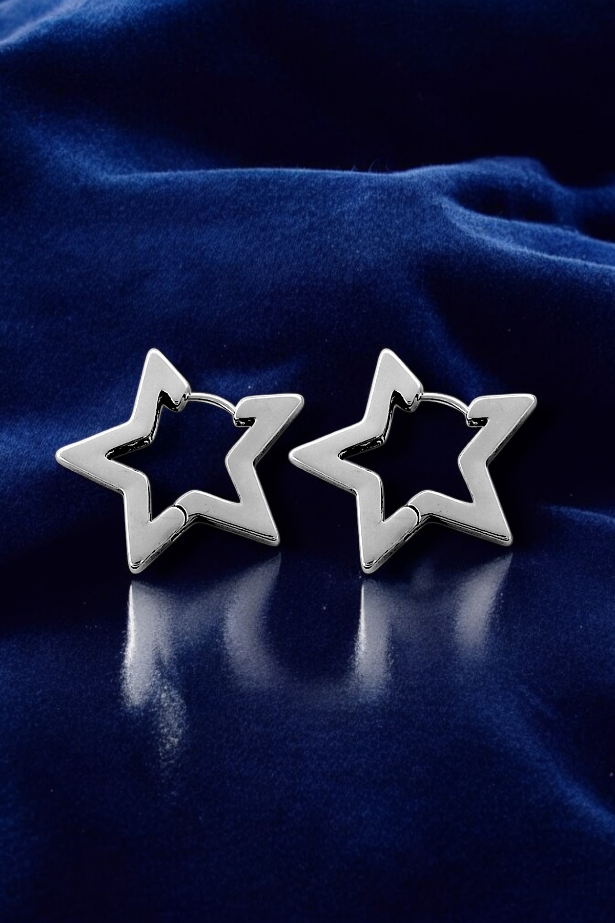 Premium Bombeli Yıldız Küpe