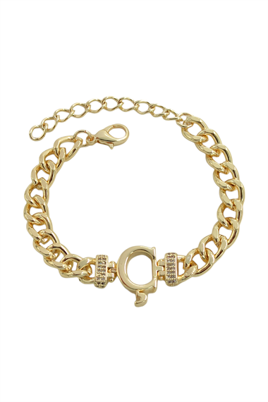 Premium Ç Harf Bileklik Zirkon Taş