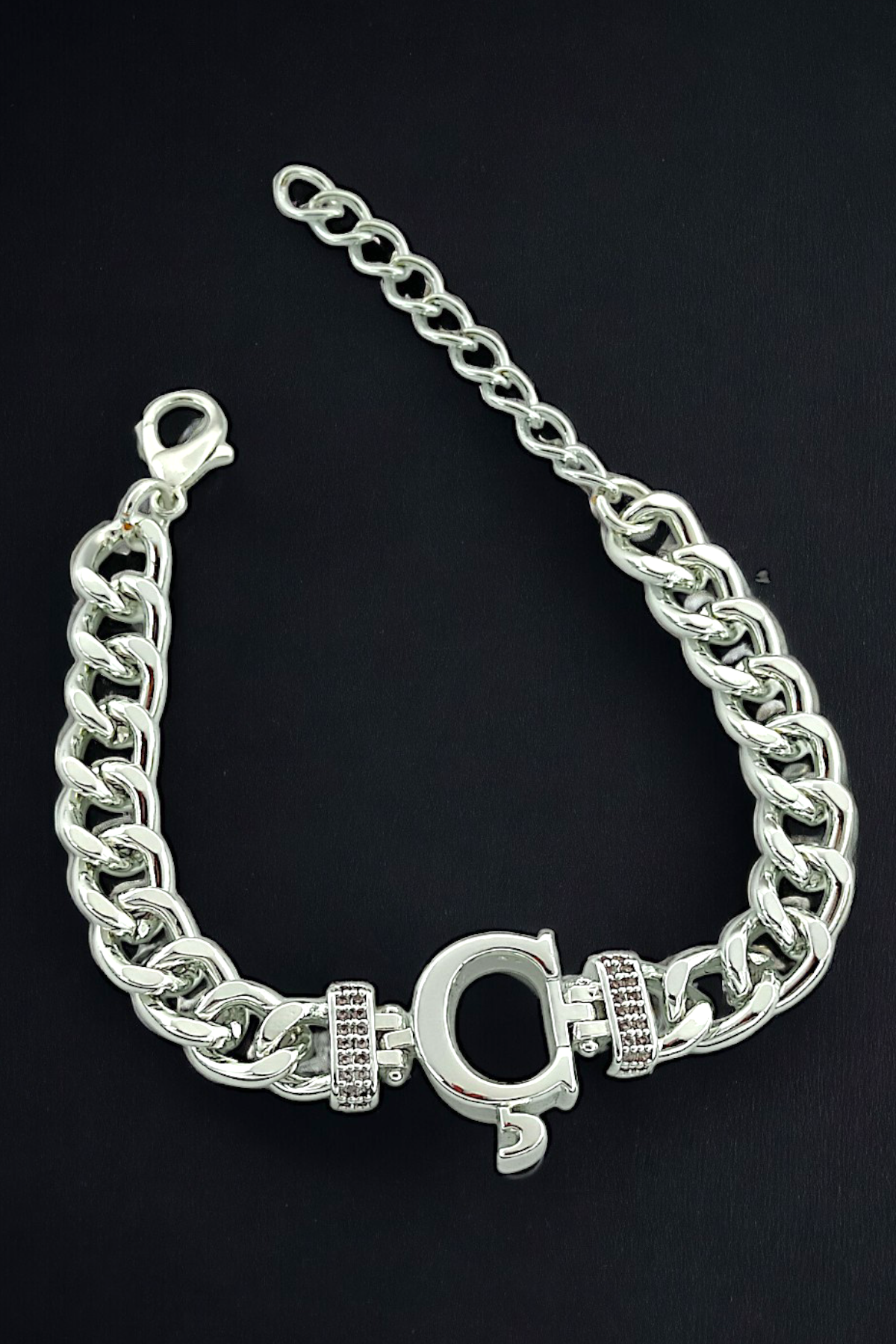 Premium Ç Harf Bileklik Zirkon Taş