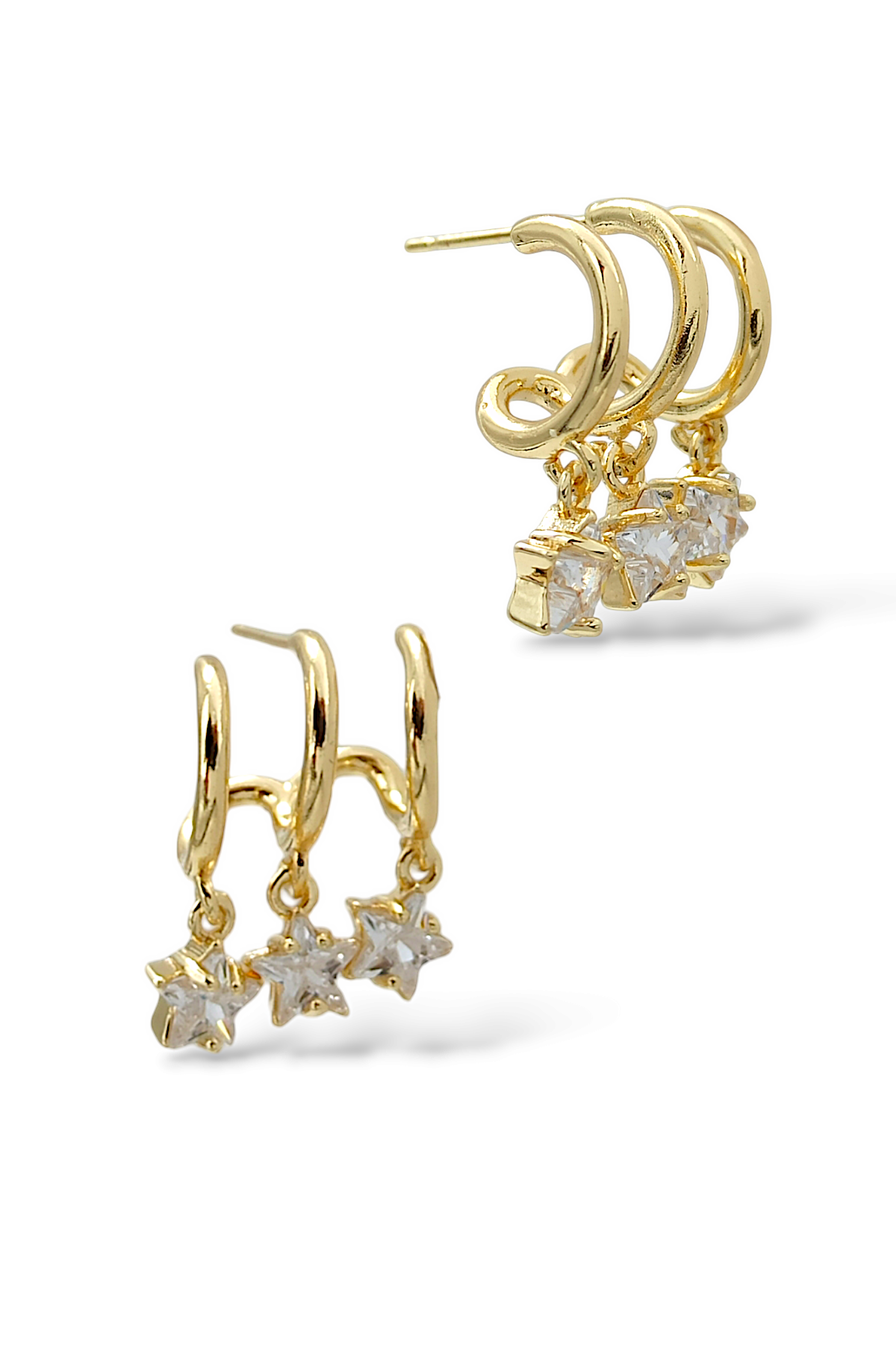 Premium Çok Görünümlü Yıldız Küpe