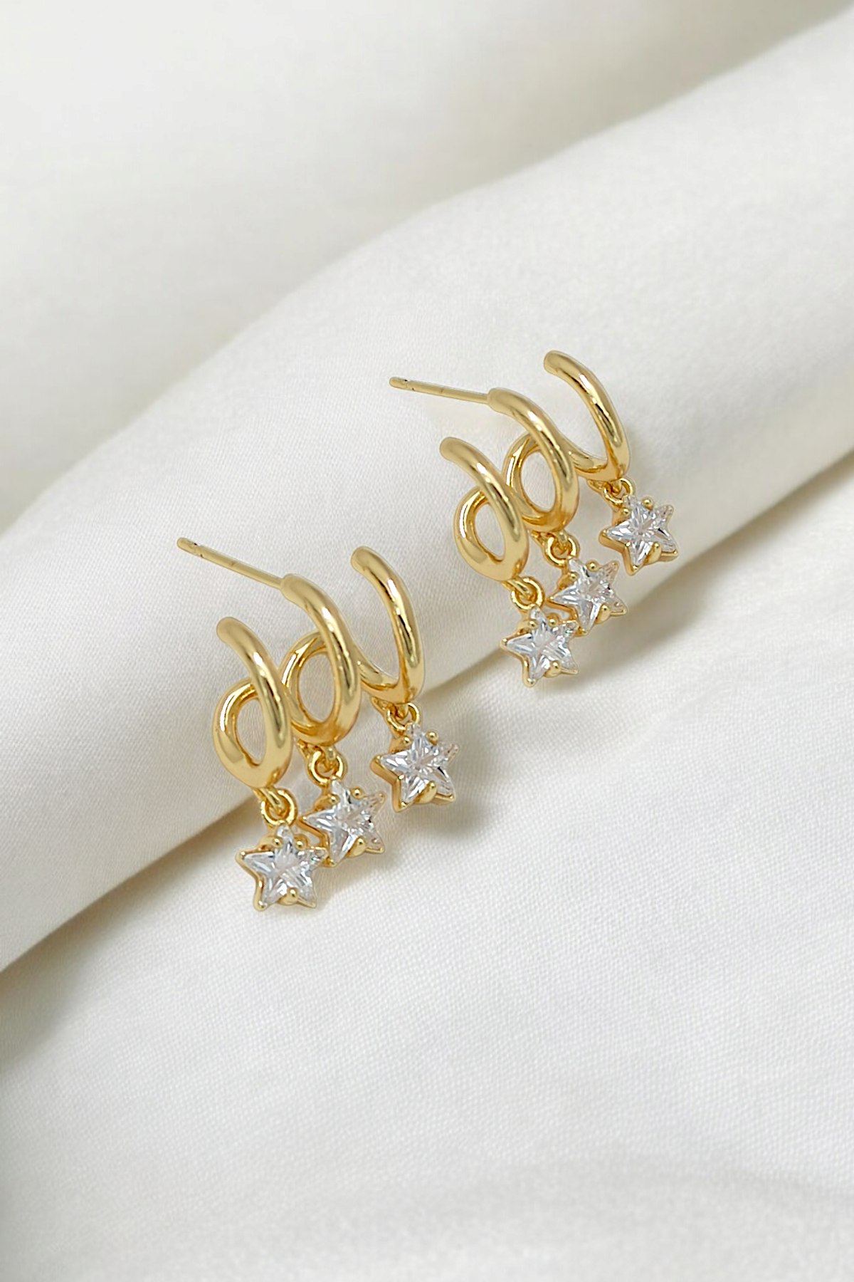 Premium Çok Görünümlü Yıldız Küpe