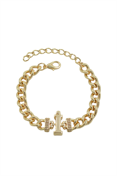 Premium İ Harf Bileklik Zirkon Taş