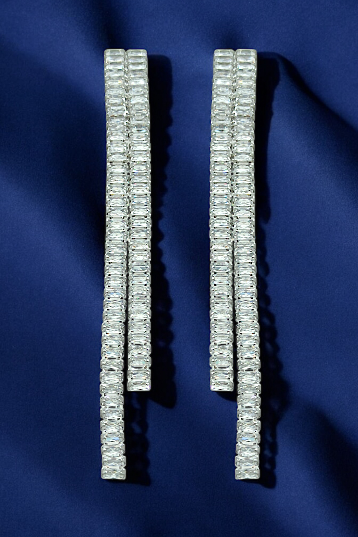 Premium İki Sıra Baget Su Yolu Küpe