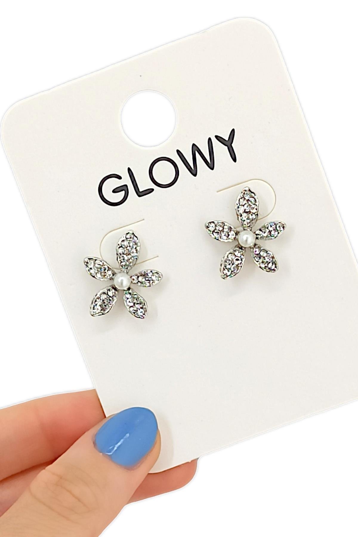 Premium İnci Detay Çiçek Küpe