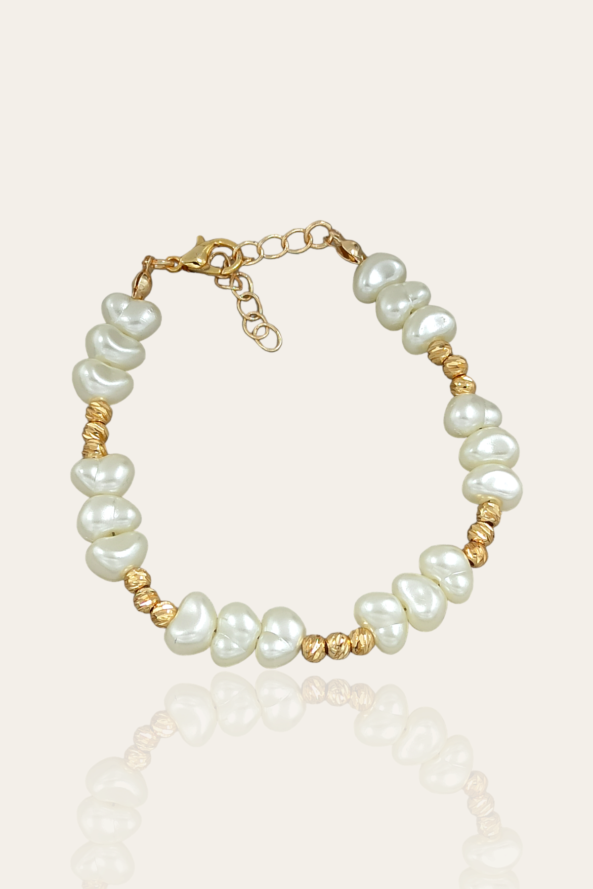 Premium Kalp İncili Dorika Bileklik