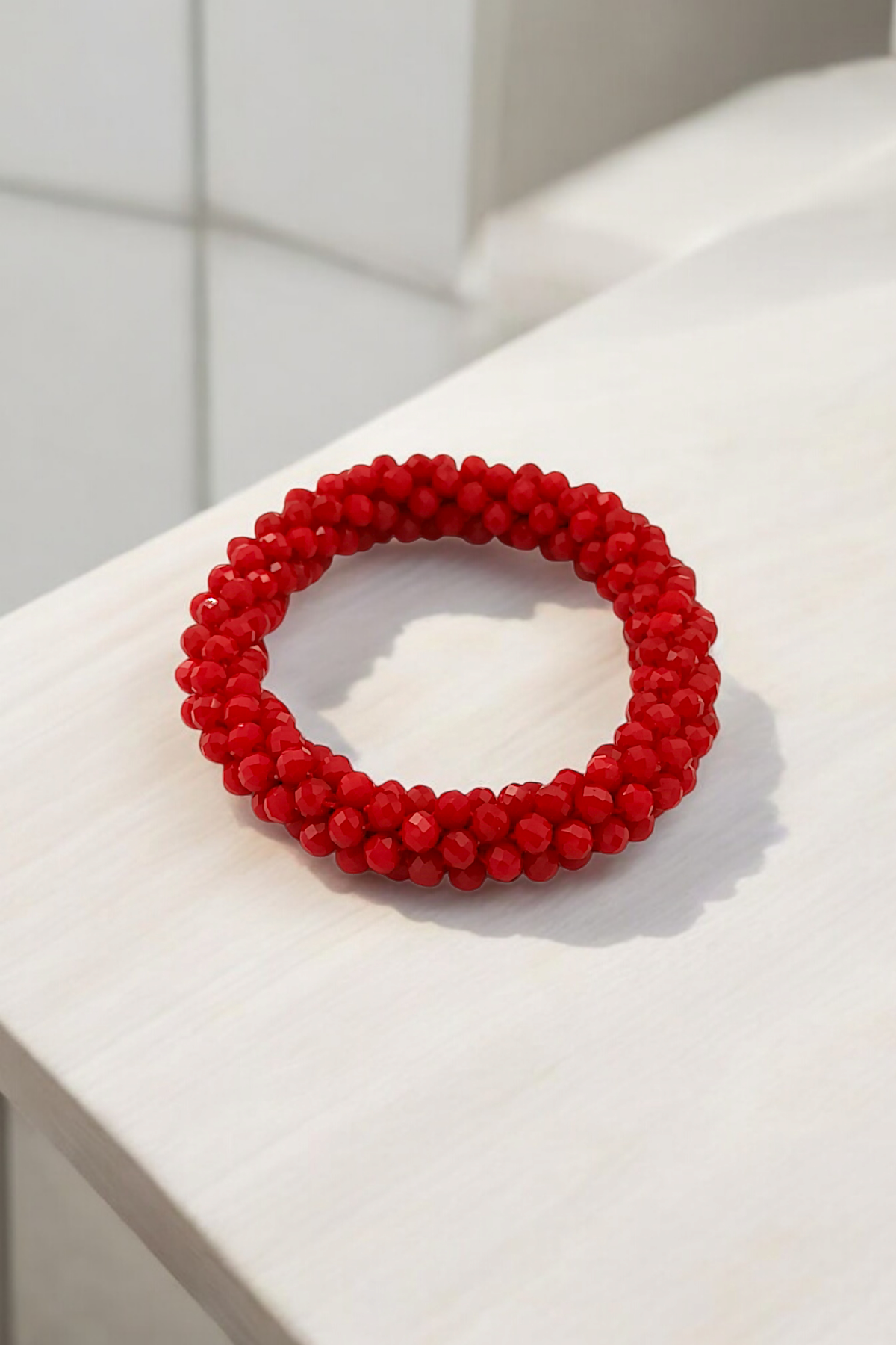 Premium Kristal Taşlı Boncuk Bileklik Lastikli Kristal Boncuk Bileklik