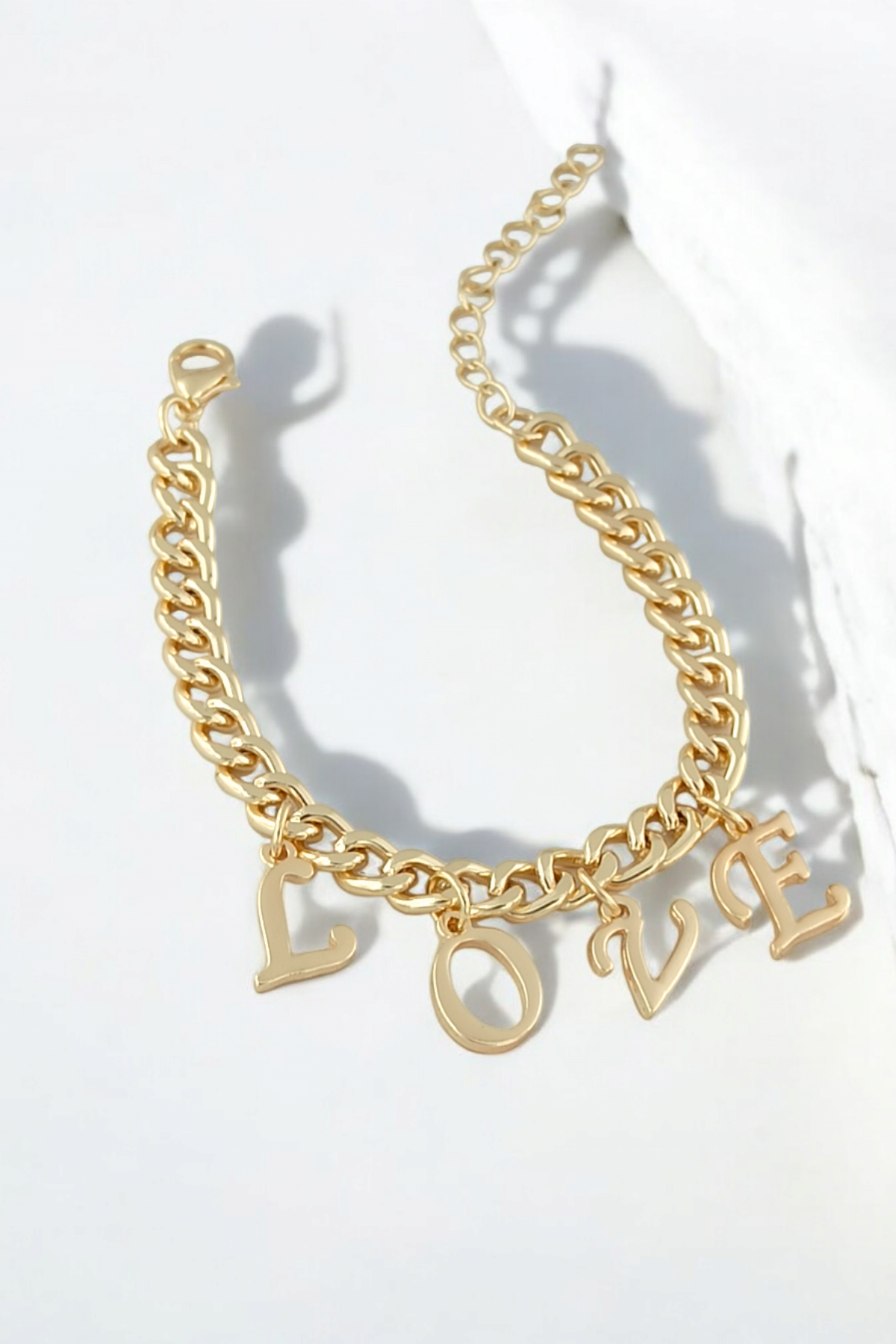 Premium LOVE Bileklik Geçmeli Zincir Bileklik