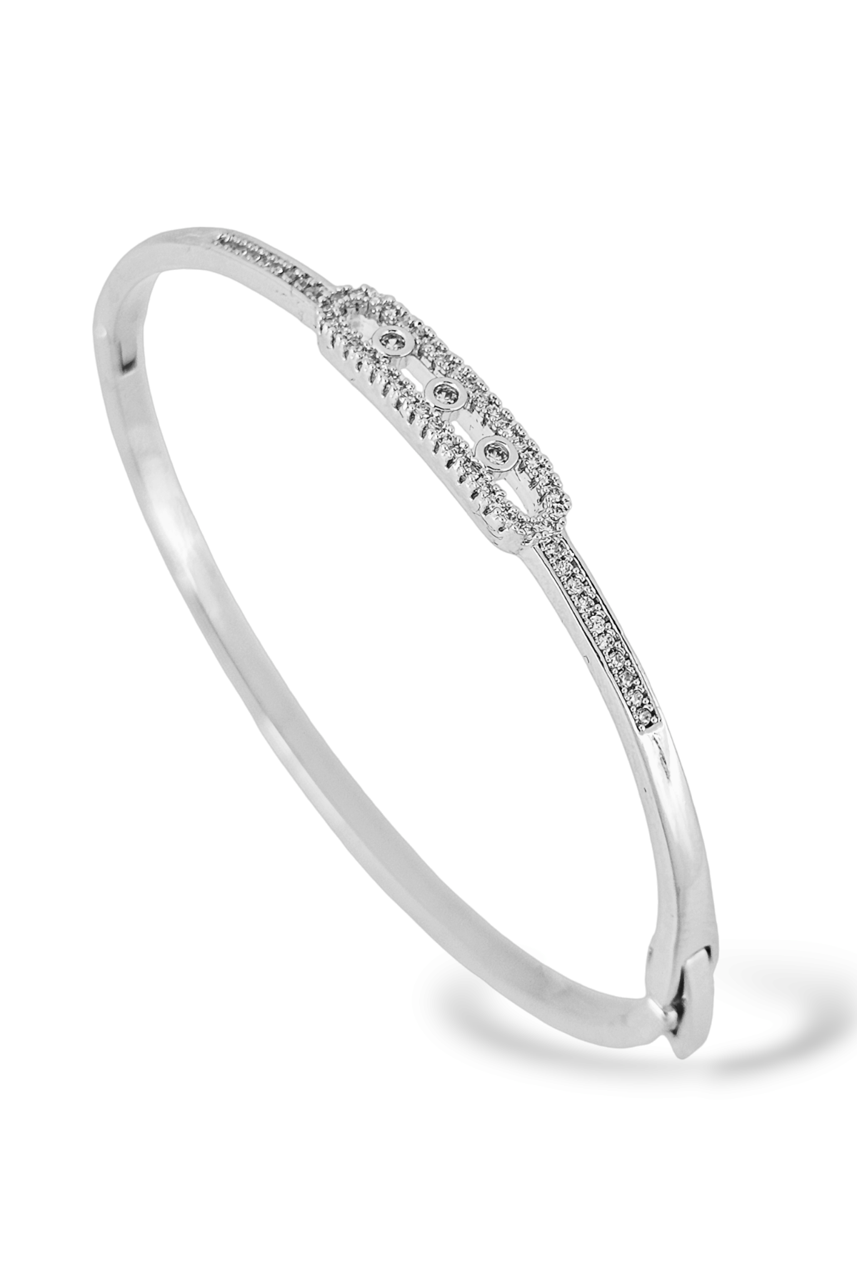 Premium Messika Kelepçe Bileklik Üç Taş Kelepçe Bileklik