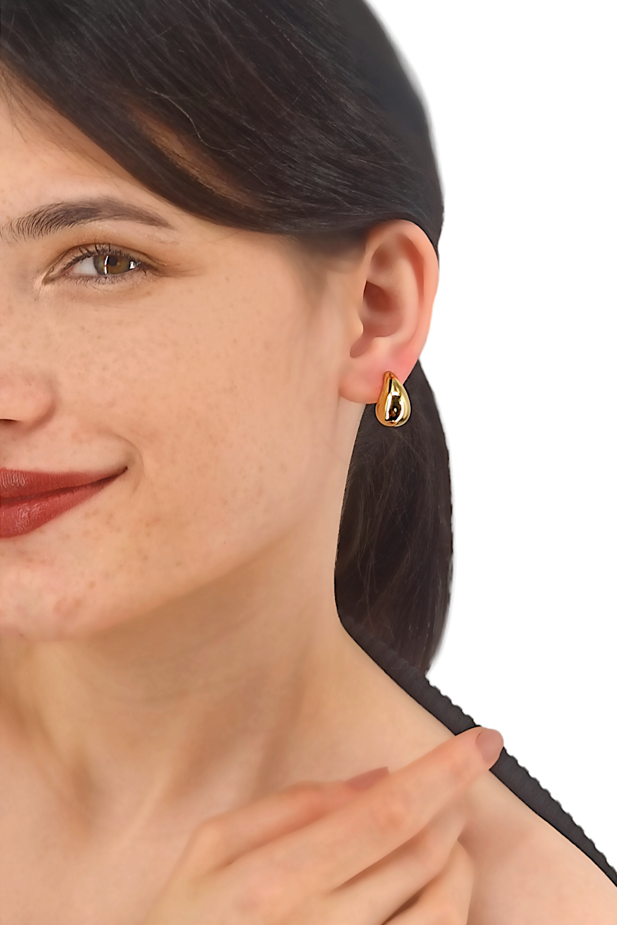 Premium Minik Bottega Damla Küpe