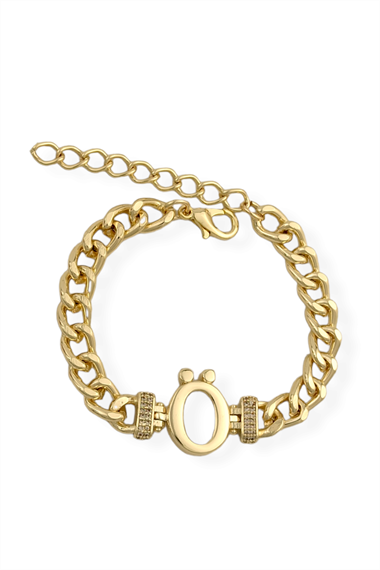 Premium Ö Harf Bileklik Zirkon Taş