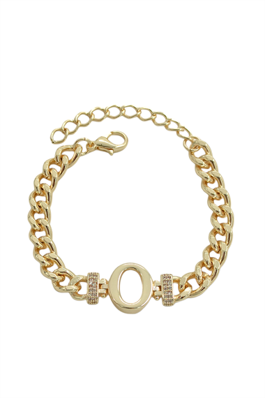 Premium O Harf Bileklik Zirkon Taş