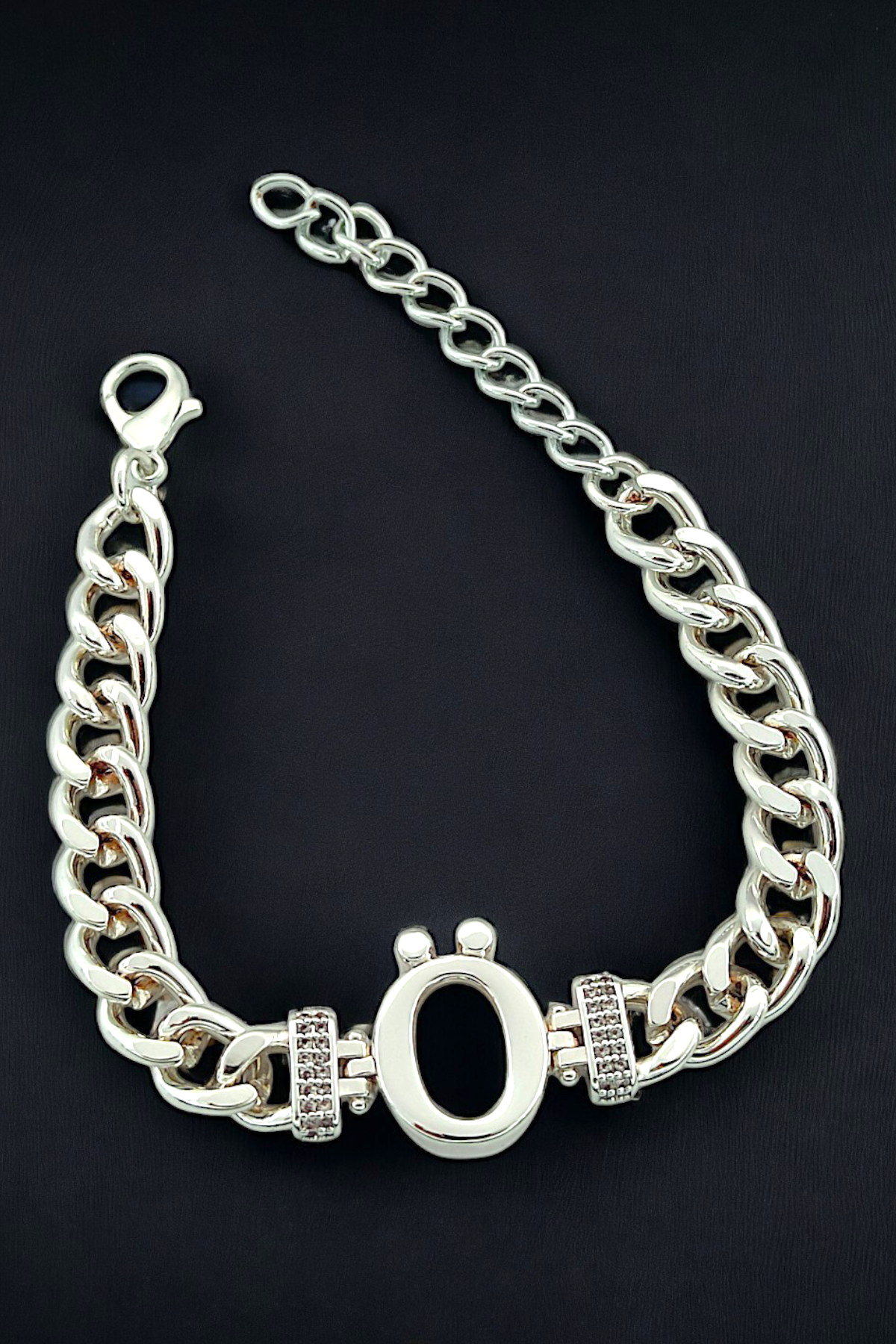 Premium Ö Harf Bileklik Zirkon Taş