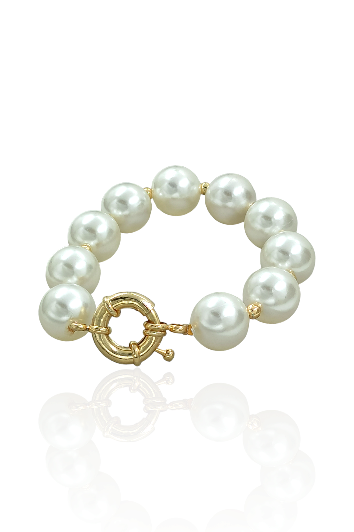 Premium Önden Kilit Büyük İncili Bileklik