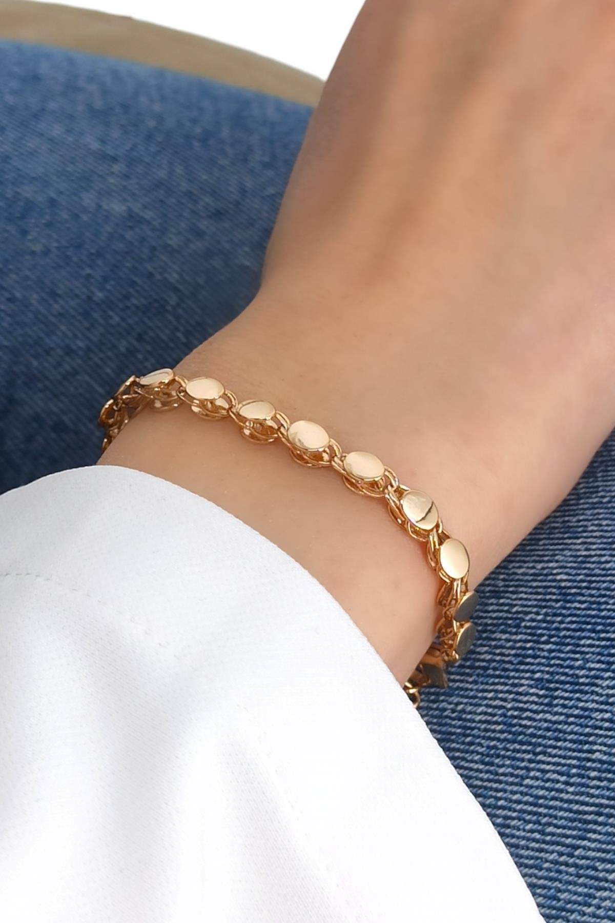 Premium Özel Seri Xuping Renk Atmaz Arpa Zincir Bileklik