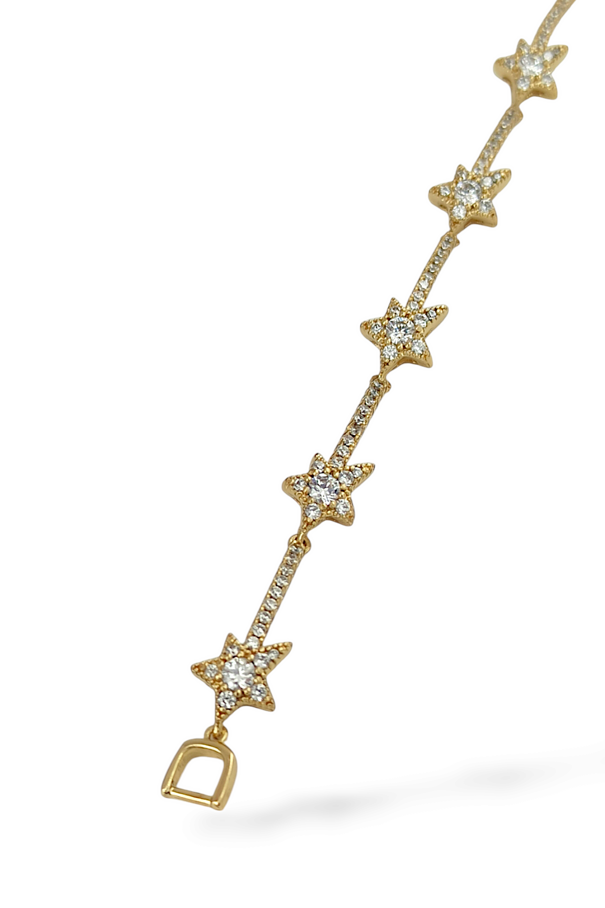 Premium Özel Seri Xuping Renk Atmaz Taşlı Sıralı Yıldız Bileklik