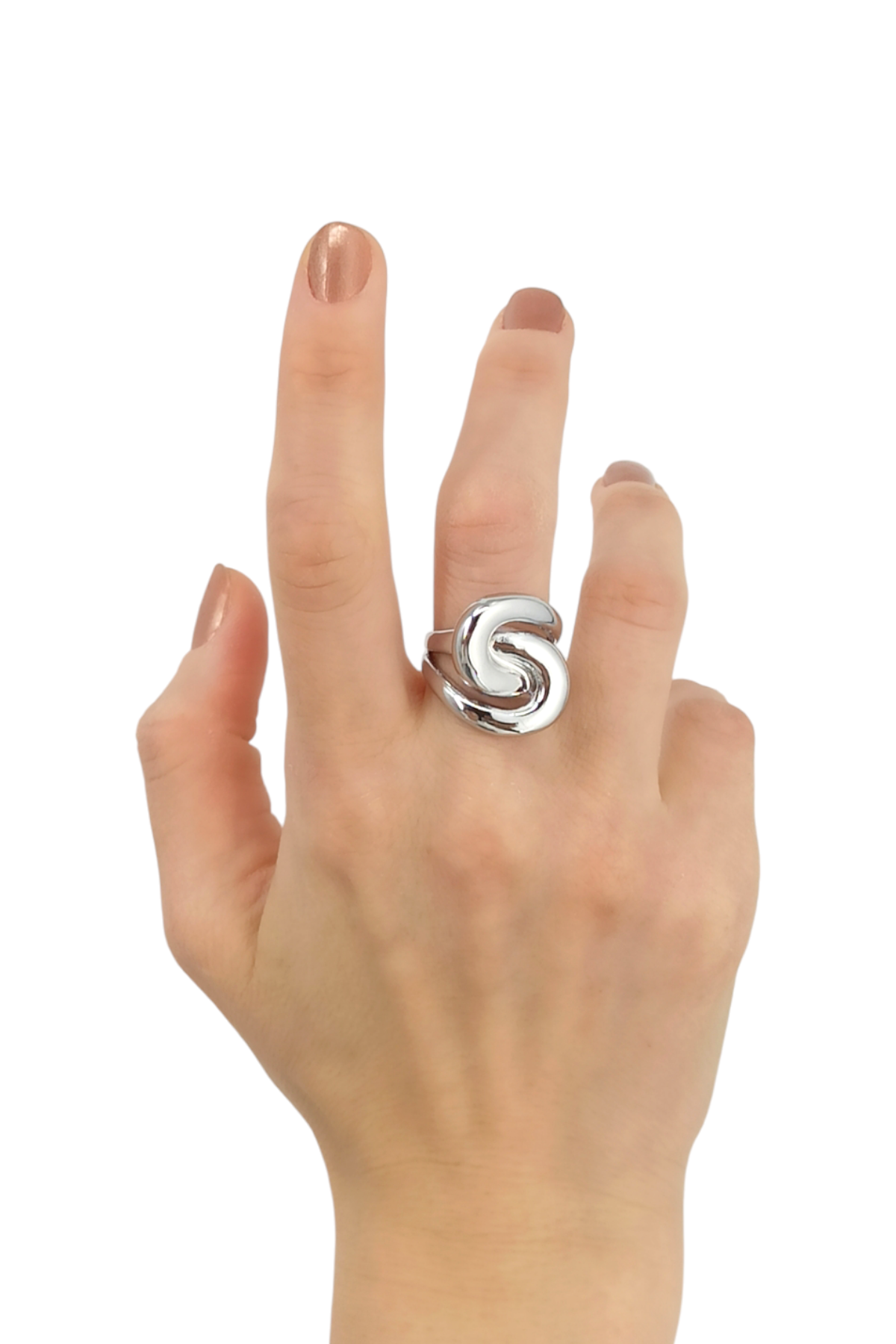 Premium Plaka Bombeli Düğüm Yüzük