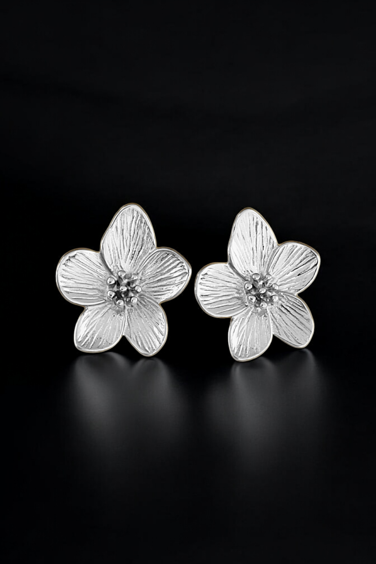 Premium Plaka Çiçek Küpe