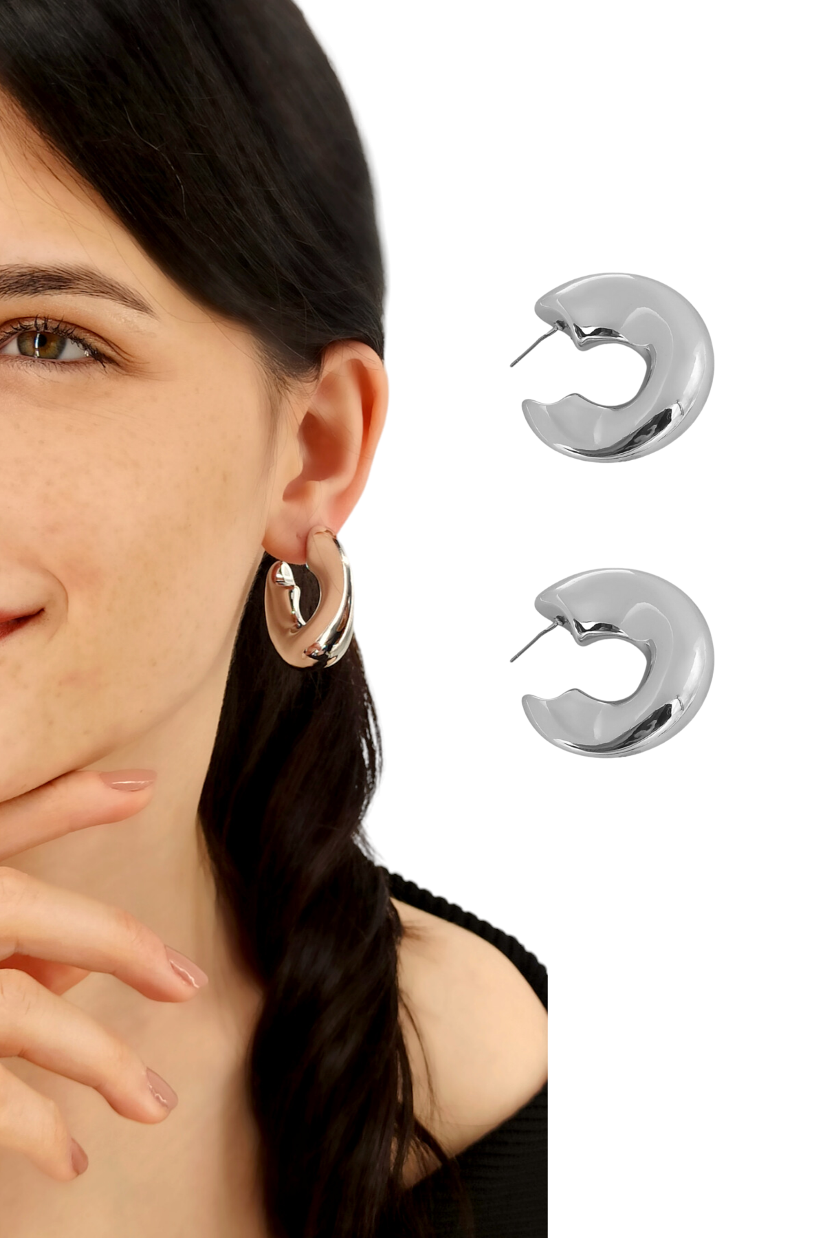 Premium Plaka Geometrik Küpe