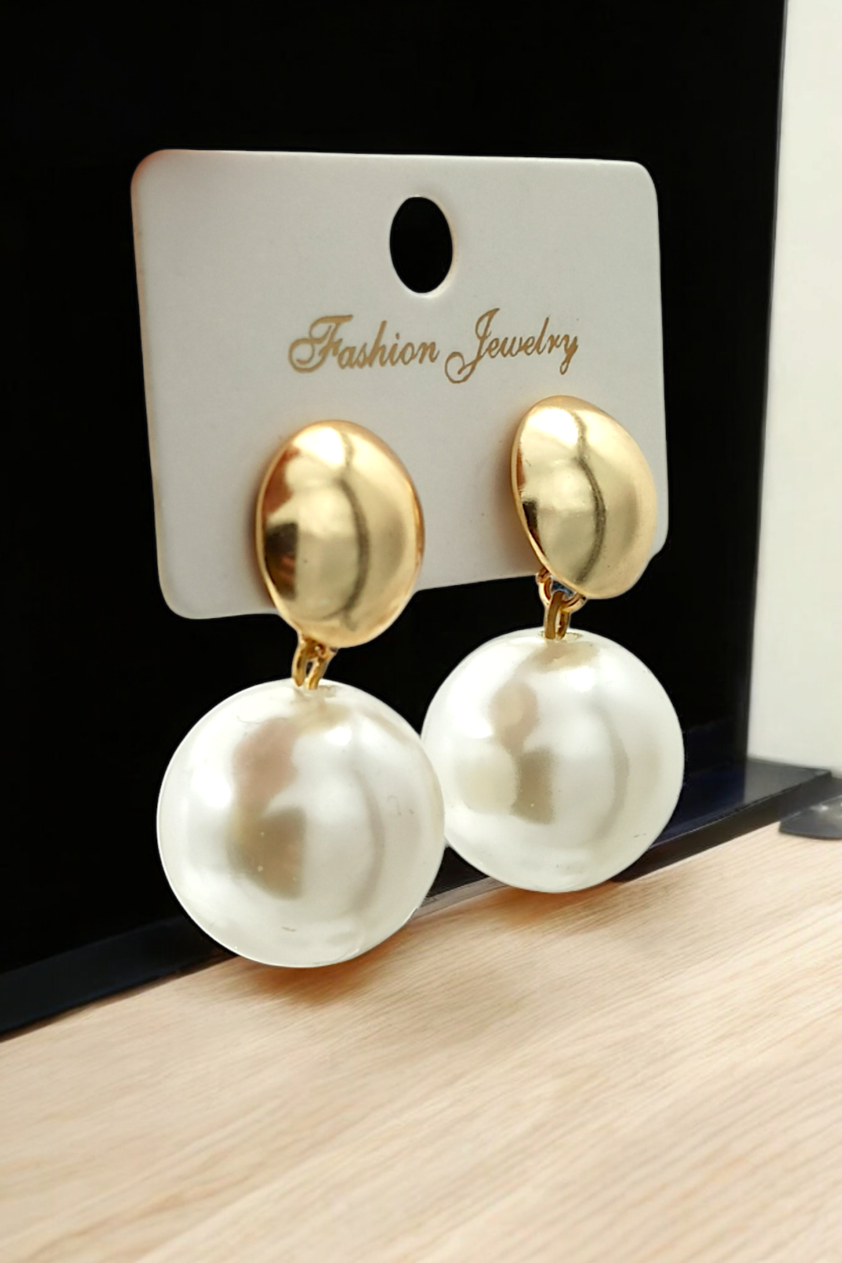 Premium Plaka İnci Küpe