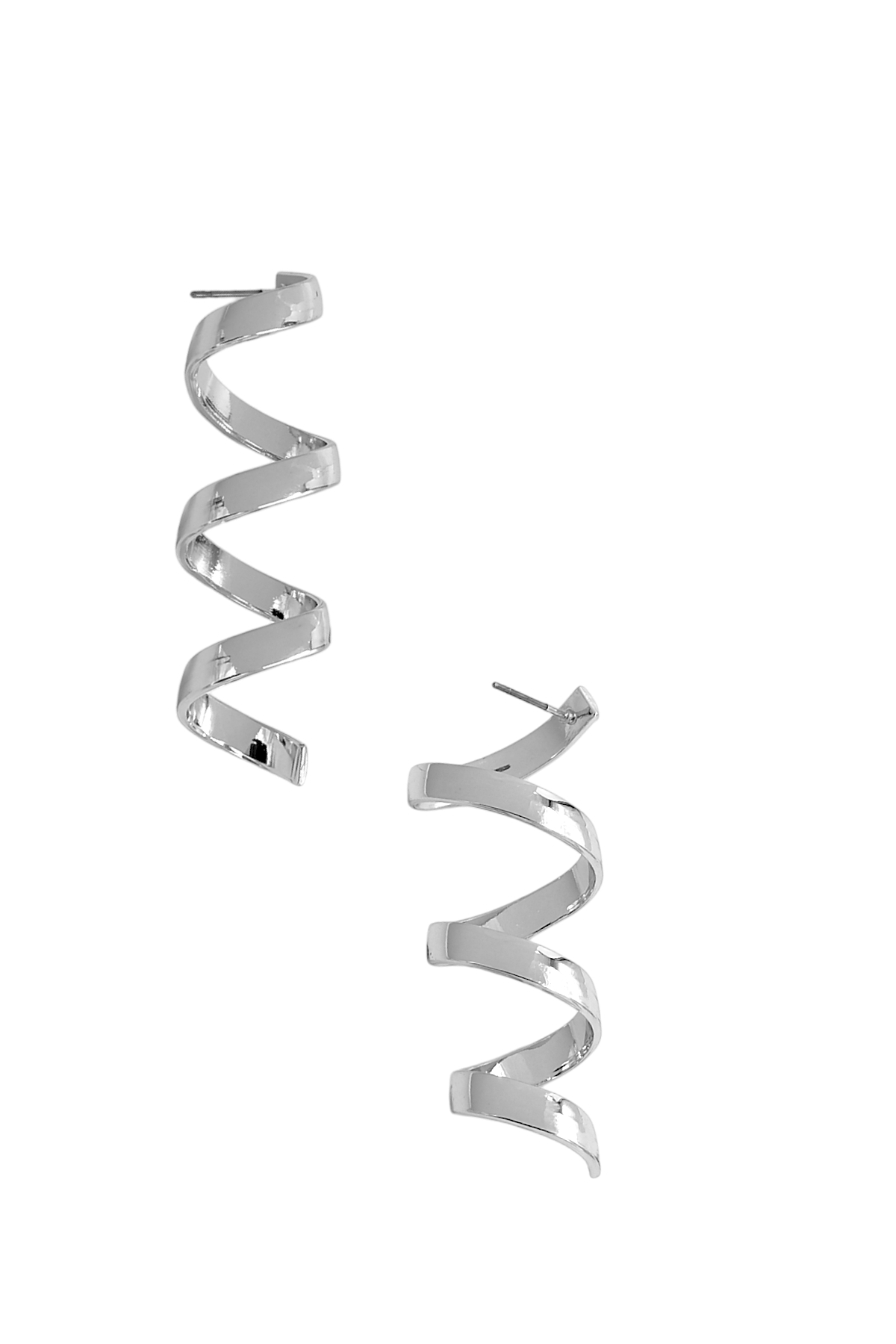 Premium Plaka Kıvrımlı Küpe