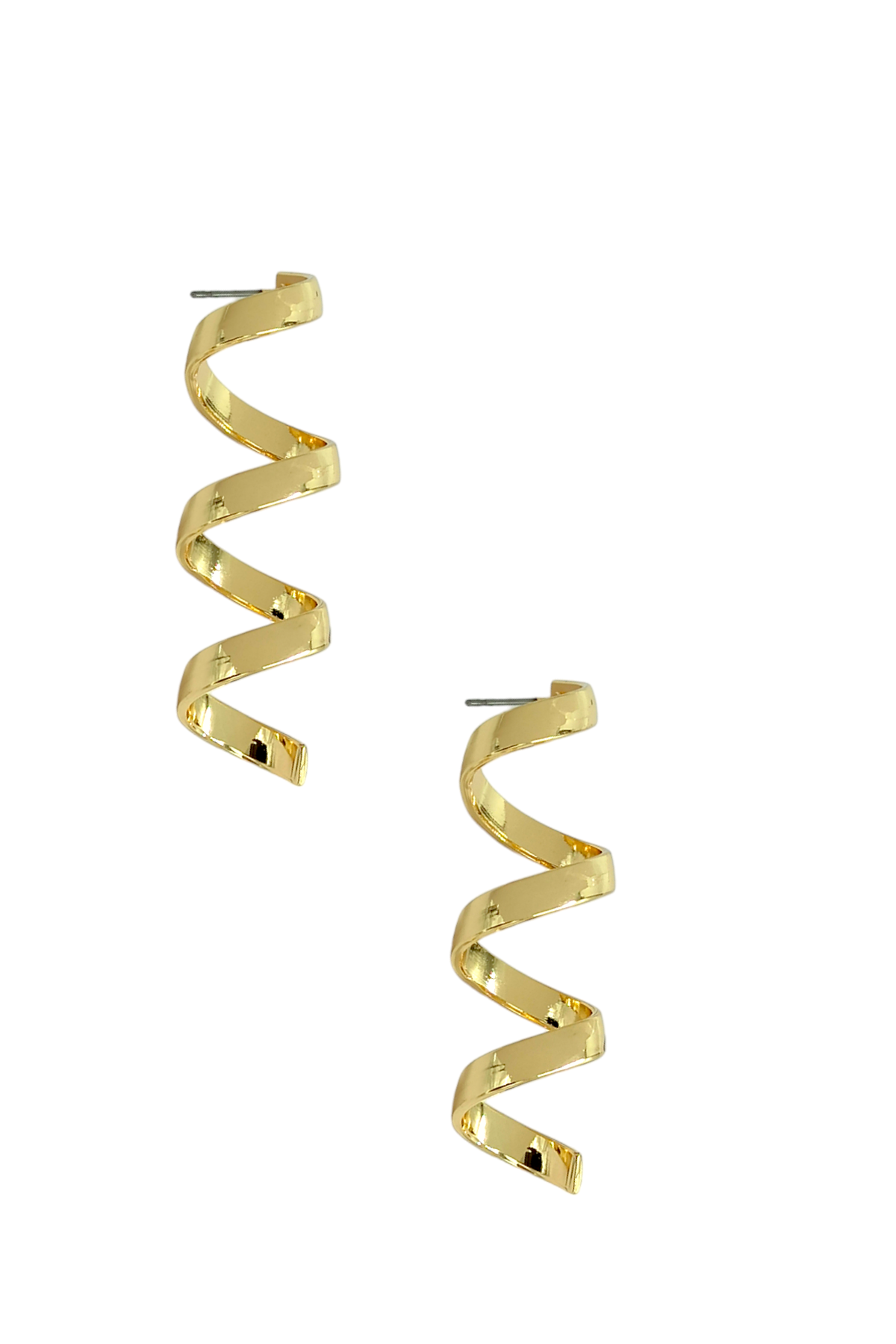 Premium Plaka Kıvrımlı Küpe