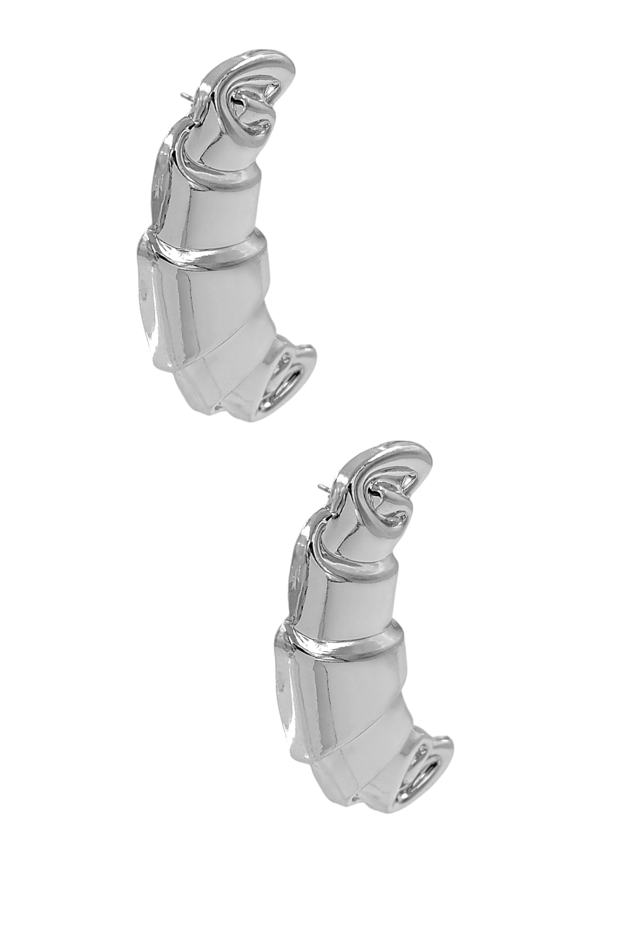 Premium Plaka Kruvasan Küpe