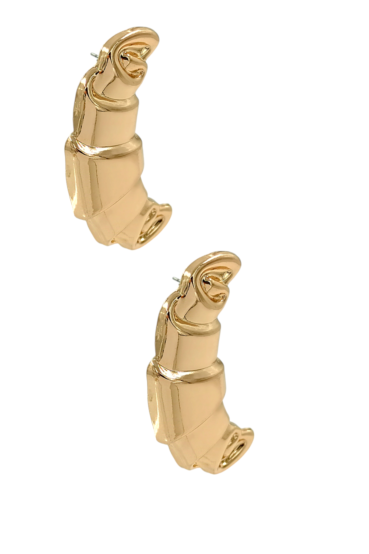 Premium Plaka Kruvasan Küpe