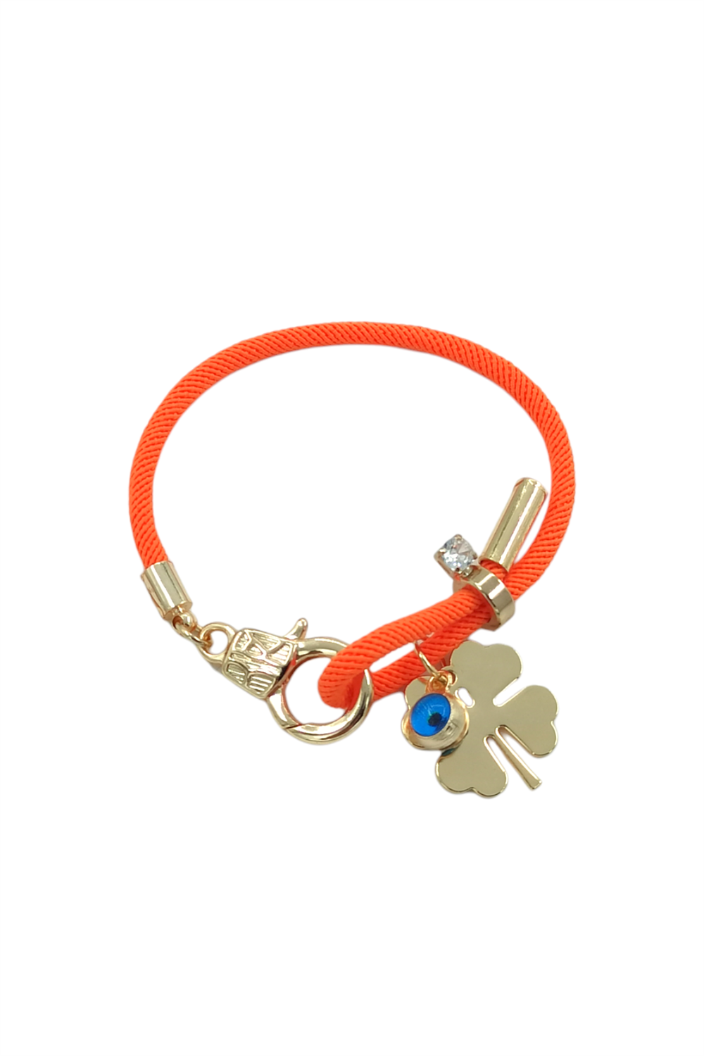 Premium Plaka Yonca İp Bileklik