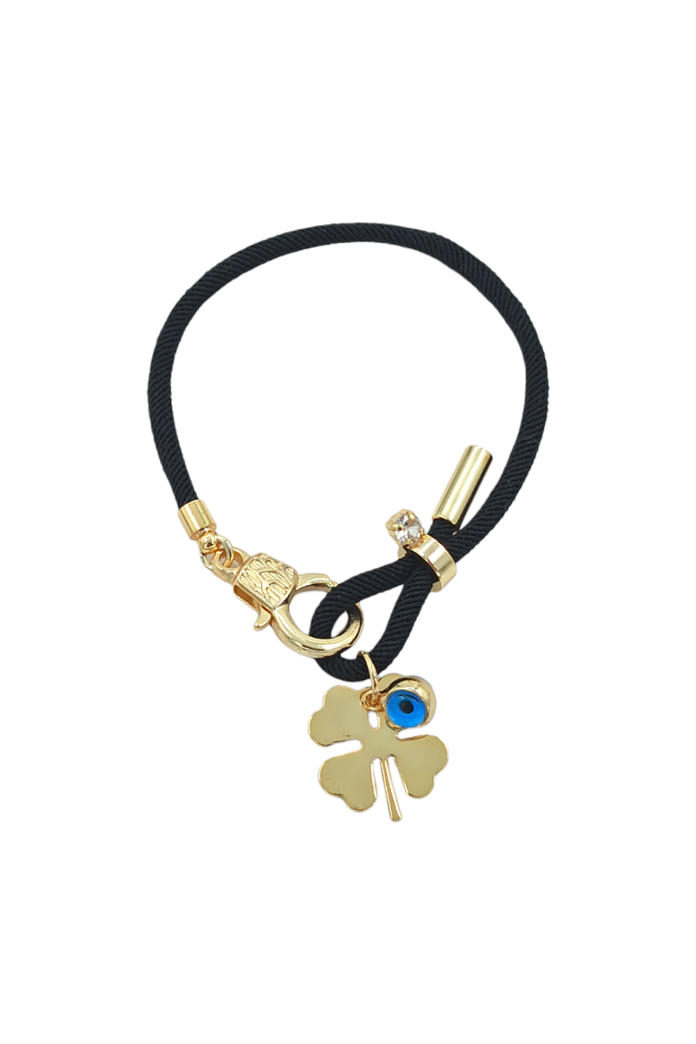 Premium Plaka Yonca İp Bileklik