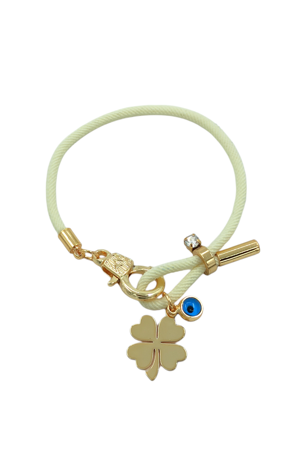 Premium Plaka Yonca İp Bileklik