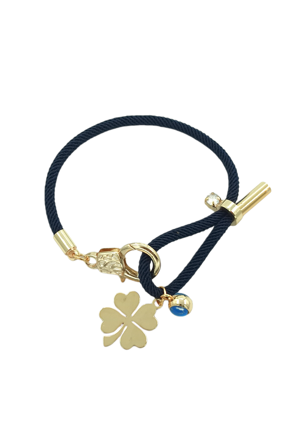 Premium Plaka Yonca İp Bileklik