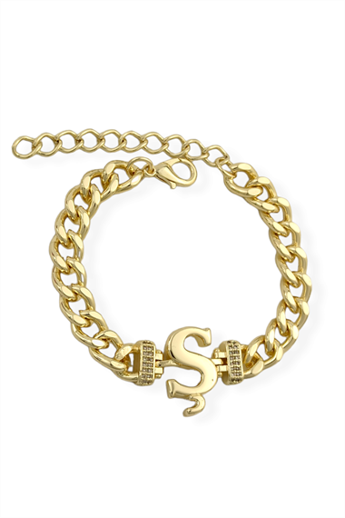 Premium Ş Harf Bileklik Zirkon Taş