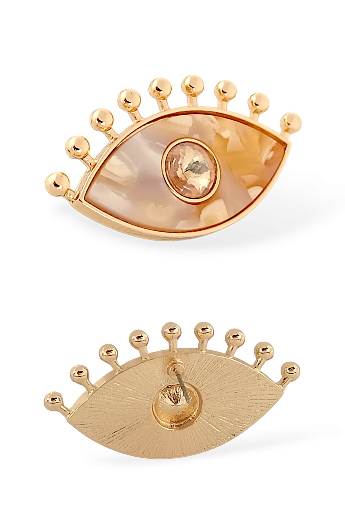 Premium Sedef Taşlı Göz Küpe