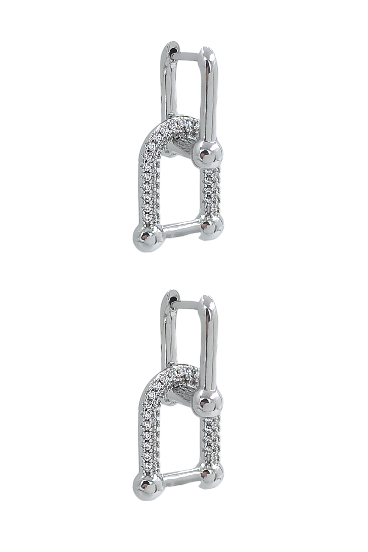 Premium Taşlı Geçmeli Küpe