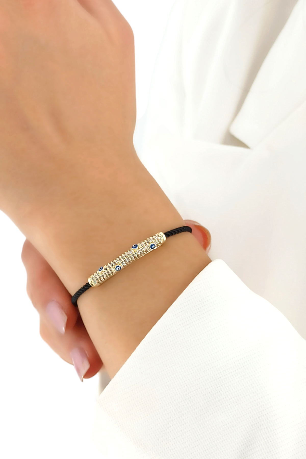 Premium Taşlı Göz İp Bileklik 