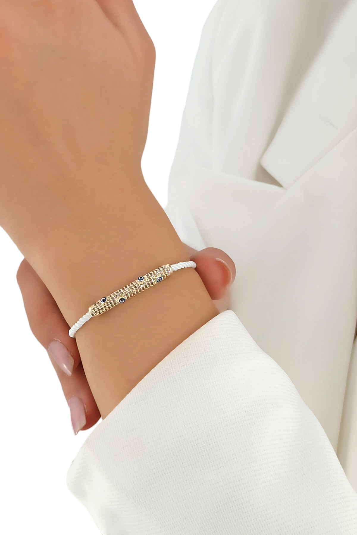 Premium Taşlı Göz İp Bileklik 