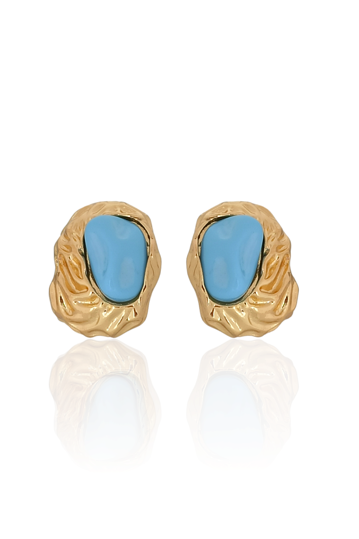 Premium Taşlı Kabartma Plaka Küpe