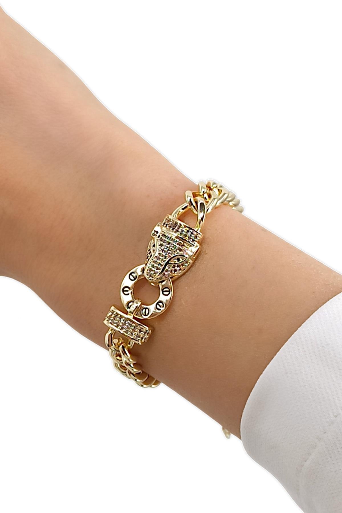 Premium Asansörlü Taşlı Sonsuz Döngü Bileklik