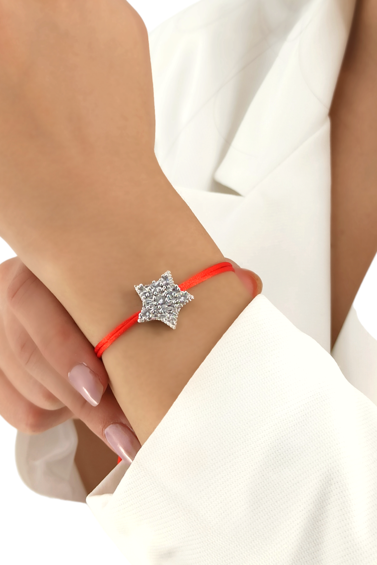 Premium Taşlı Yıldız İp Bileklik