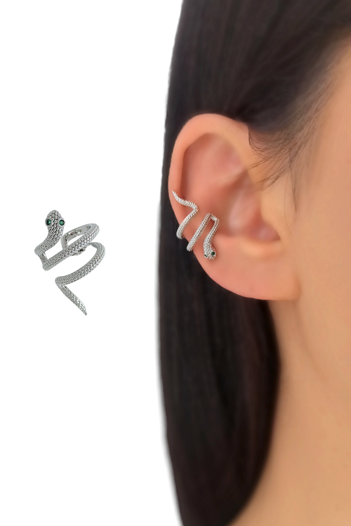 Premium Tekli Sarmal Yılan Kıkırdak Küpe