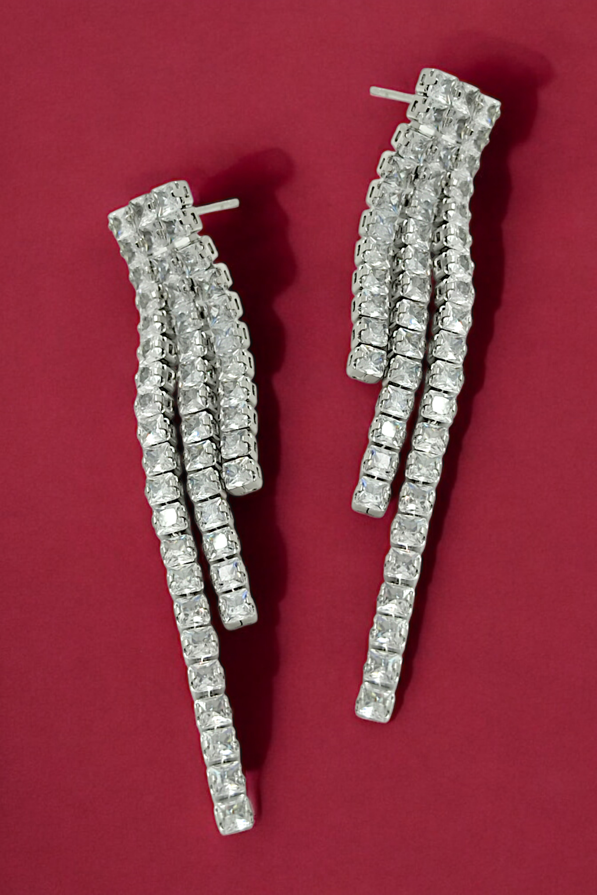 Premium Üç Sıra Su Yolu Küpe