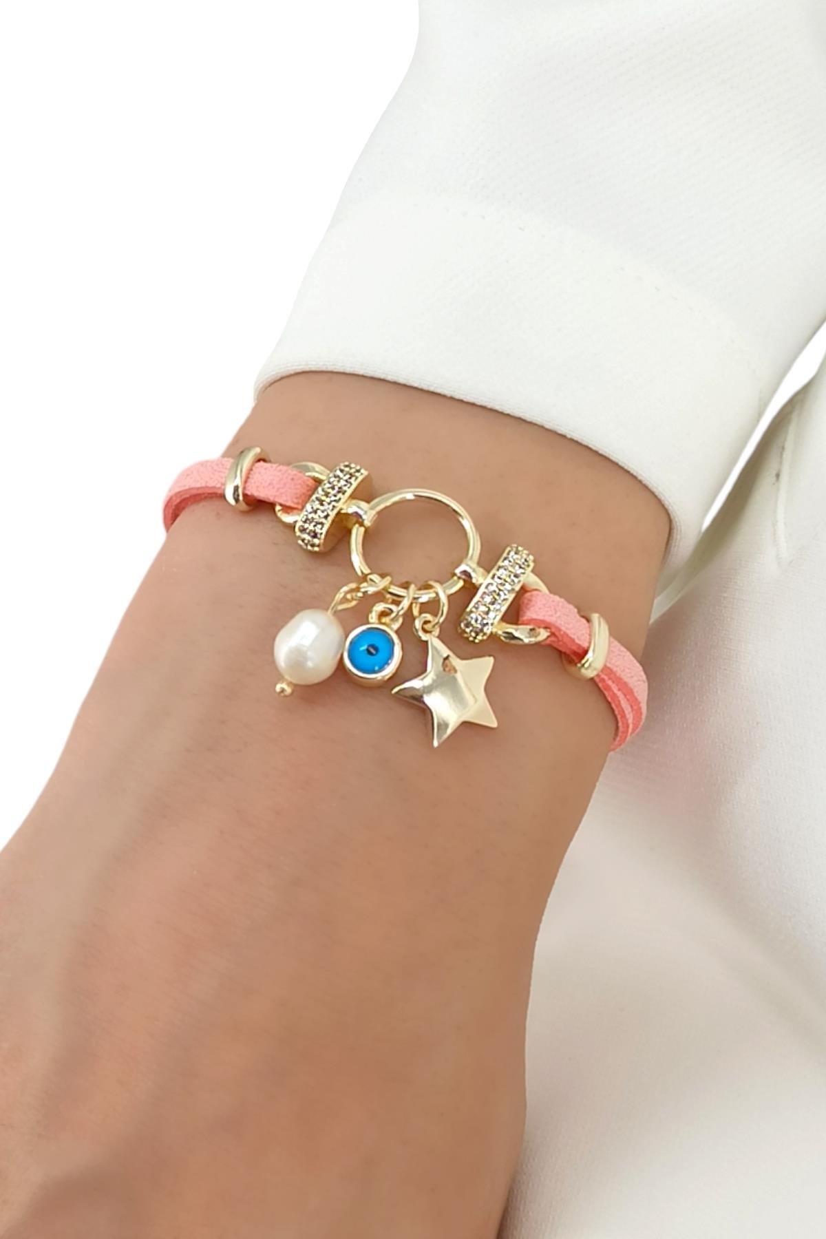 Premium Yıldız Deri Bileklik