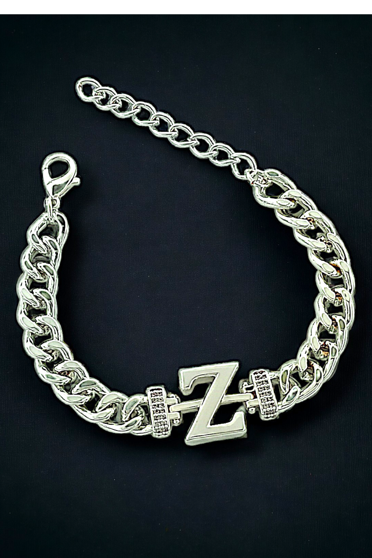 Premium Z Harf Bileklik Zirkon Taş