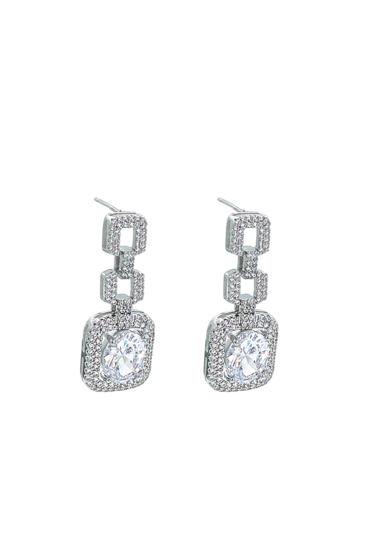 Premium Zirkon Taş Baget Küpe