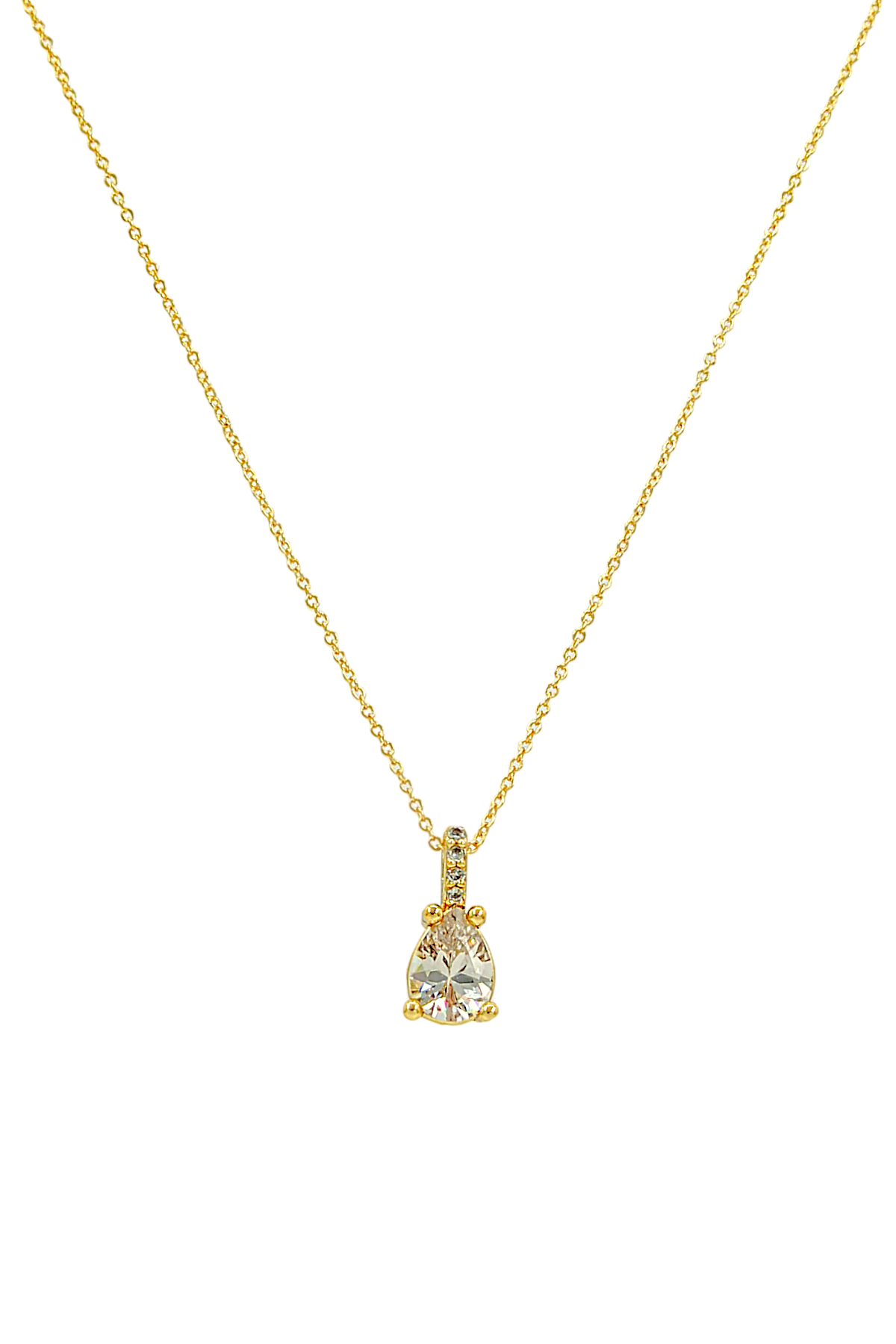 Premium Zirkon Taş Damla Kolye