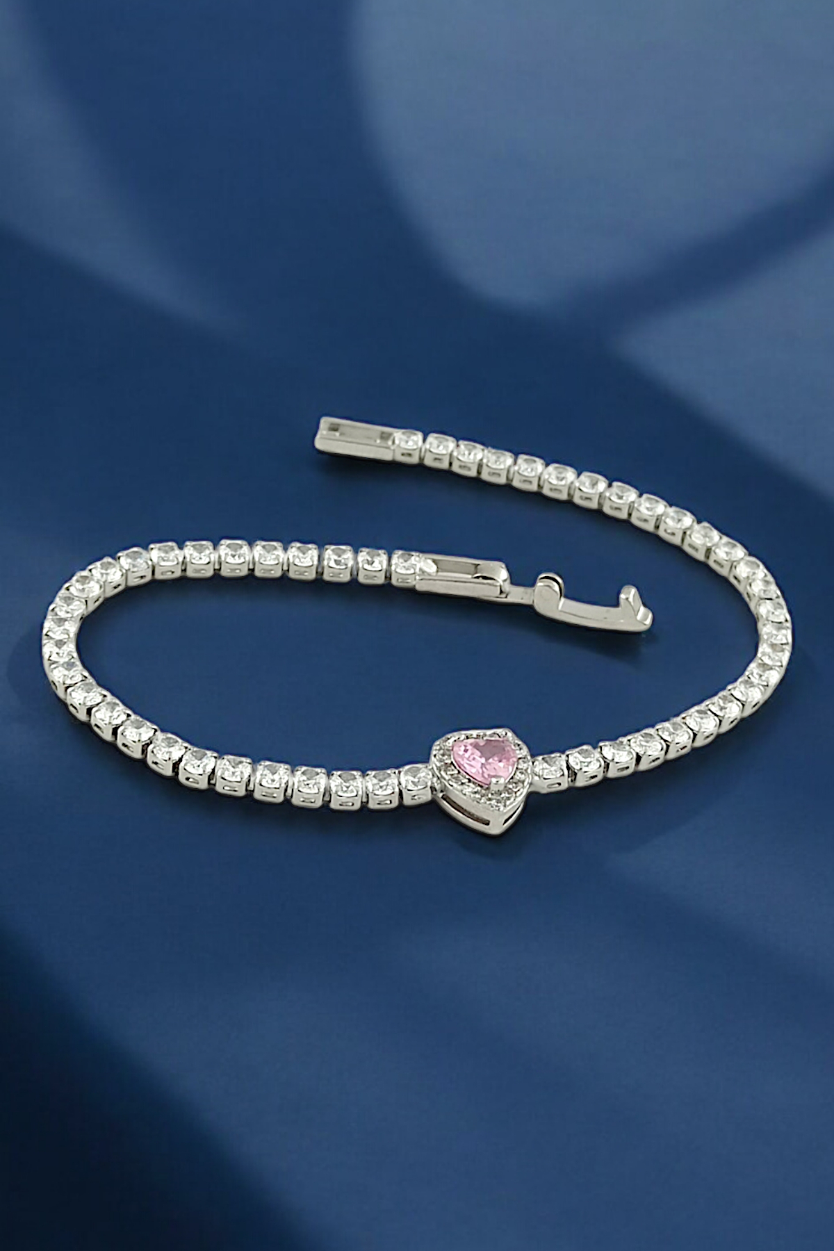 Premium Zirkon Taş Kalp Su Yolu Bileklik