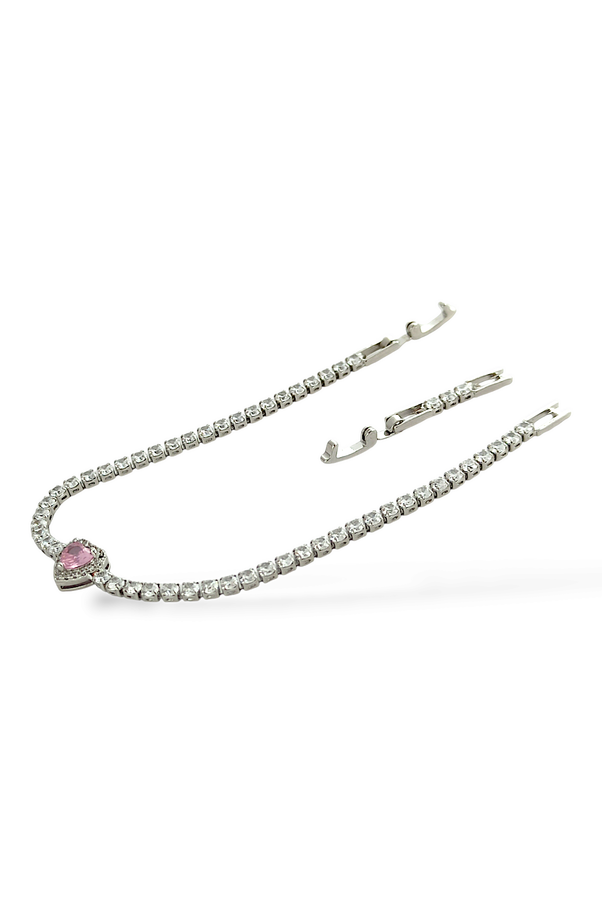 Premium Zirkon Taş Kalp Su Yolu Bileklik